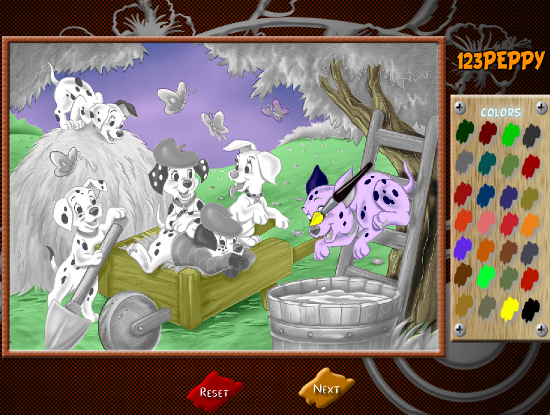 101 Dalmatians Online Coloring Page