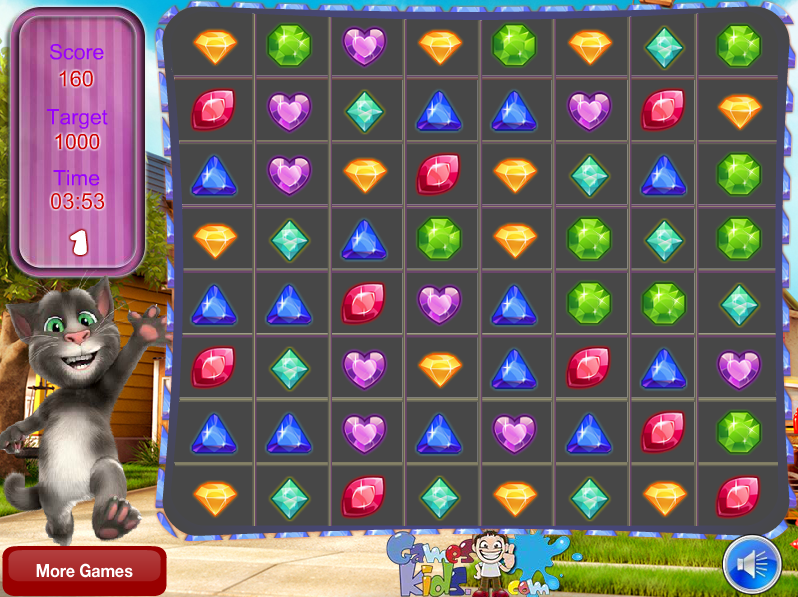 Talking Tom Jewel Match