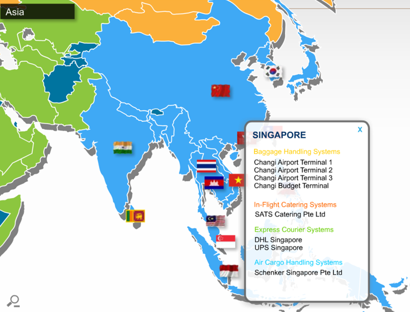 Pteris Global Limited Singapore: Global Presence Map