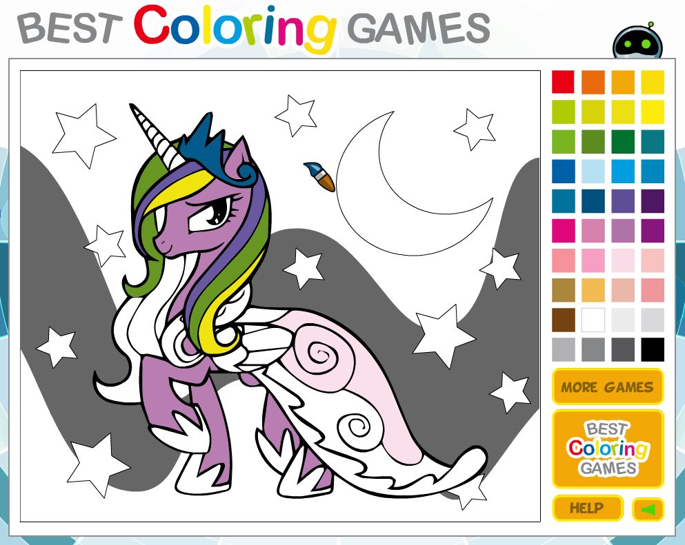 Princess Luna Coloring Game
