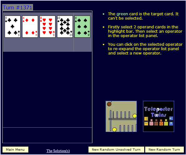 Math Solitaire