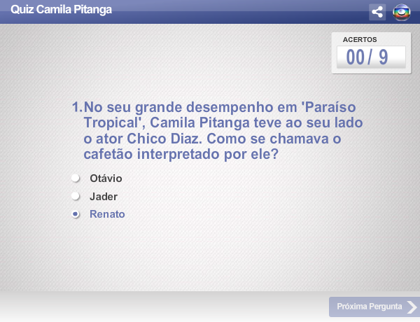 Quiz Camila Pitanga