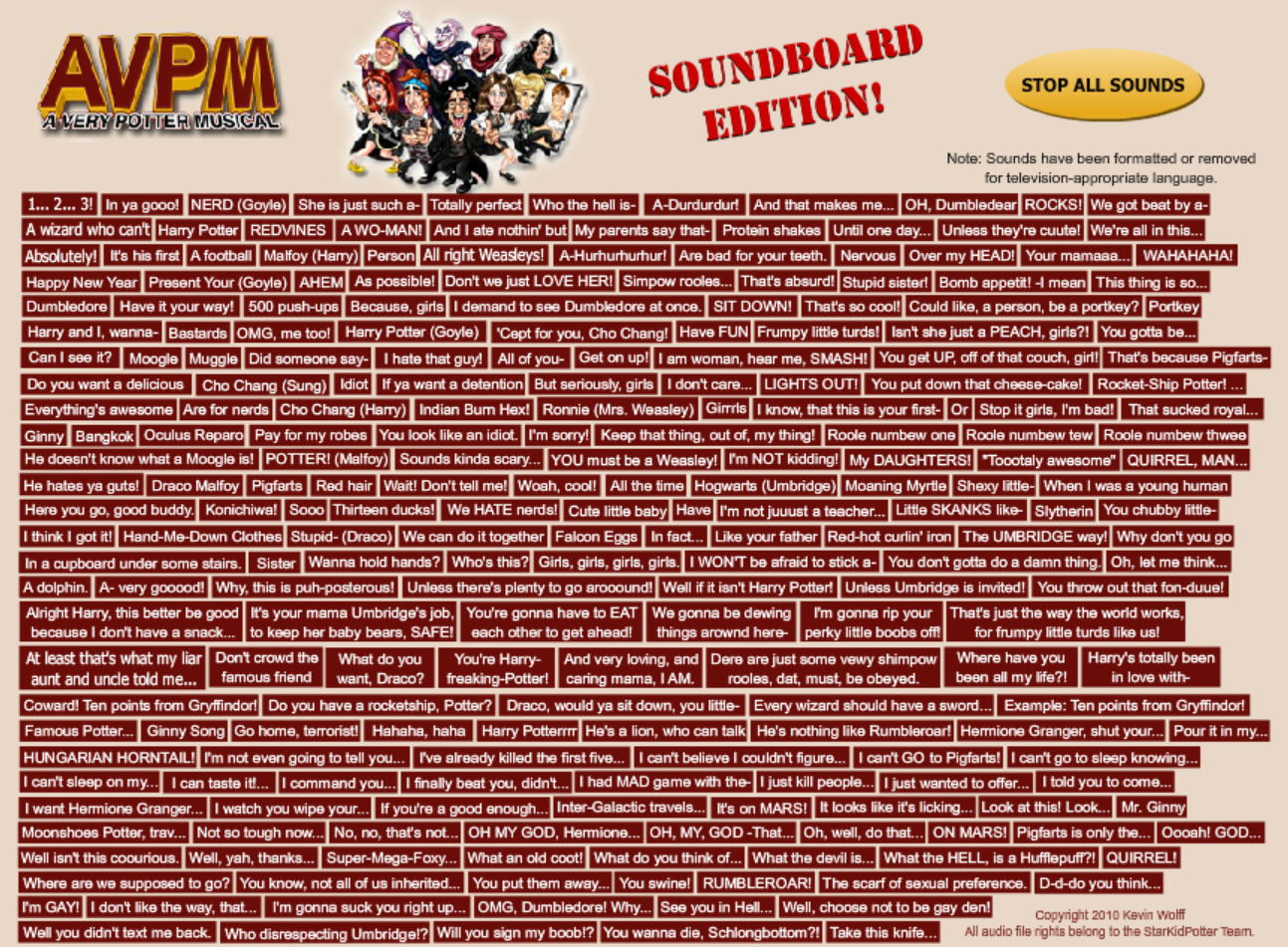 Very Potter Musical Soundboard