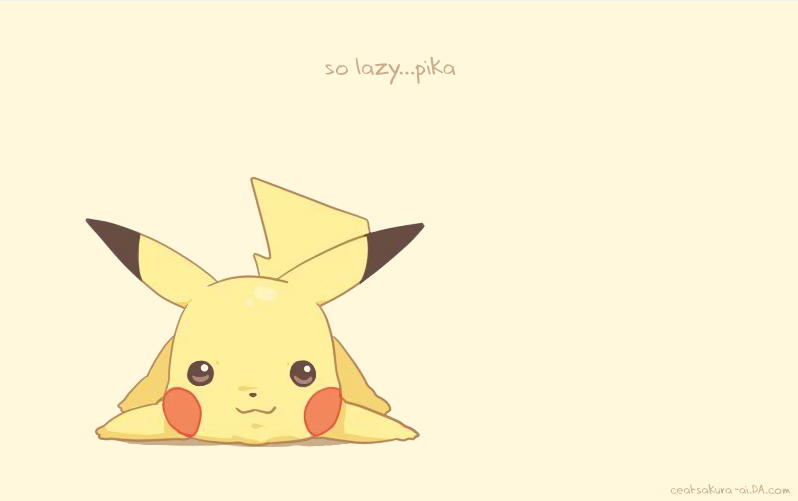 ANIMATED - so lazy...pika