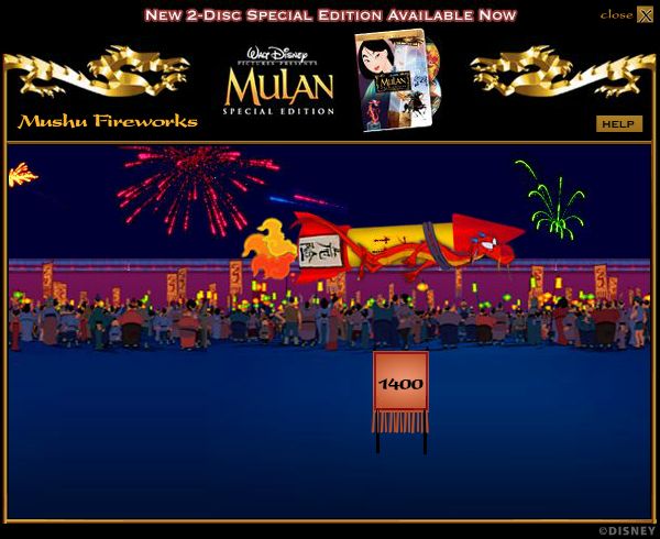 Mulan: Mushu Fireworks