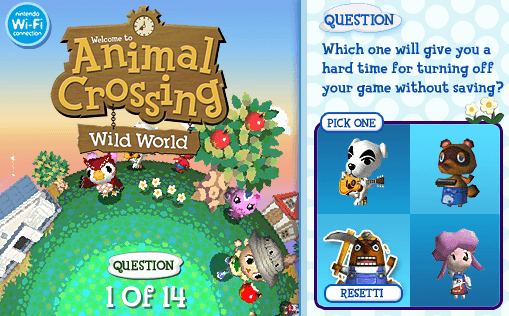 Animal Crossing Wild World Trivia