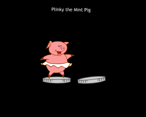 Plinky the Mint Pig Clip