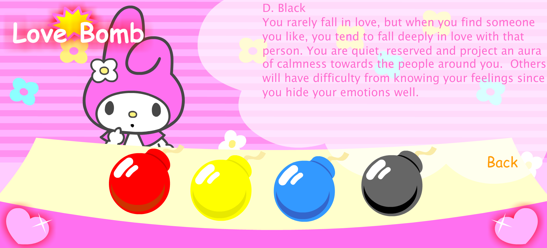 SanrioTown Quiz Center: Love Bomb Quiz