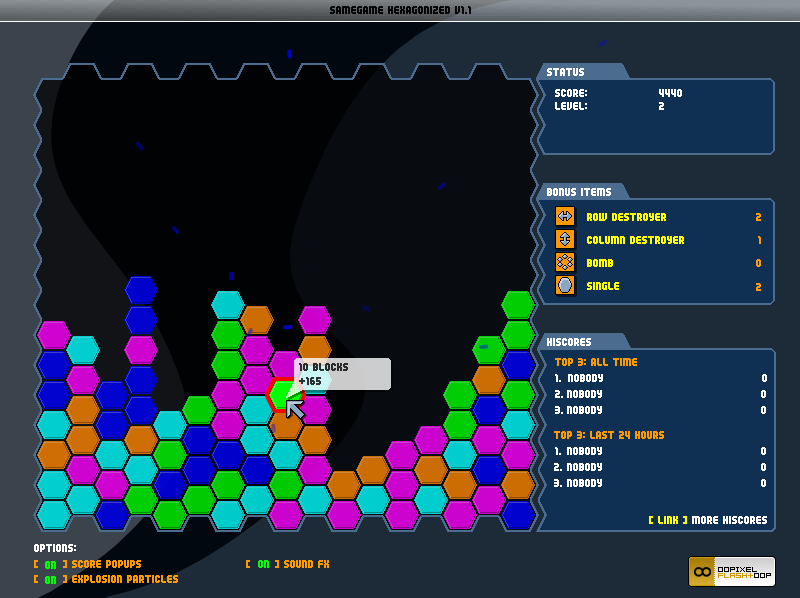 Samegame Hexagonized