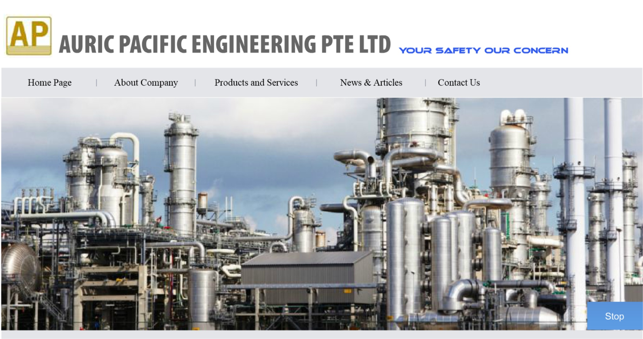 Auric Pacific Engineering Pte Ltd Website Header (Singapore)