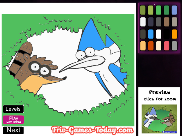 Regular Show Coloring Game