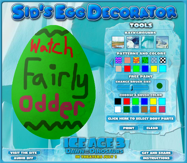 Ice Age: Sid's Egg Decorator