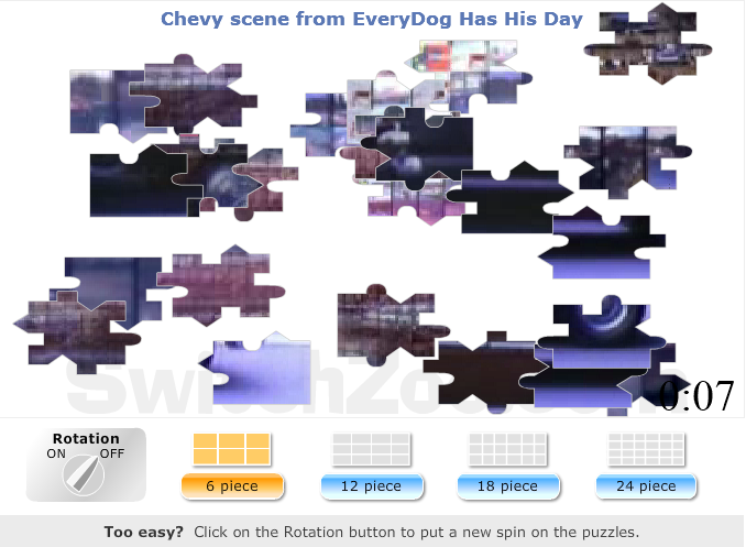 Chevy scene from EveryDog Has His Day (Jigsaw Puzzle)