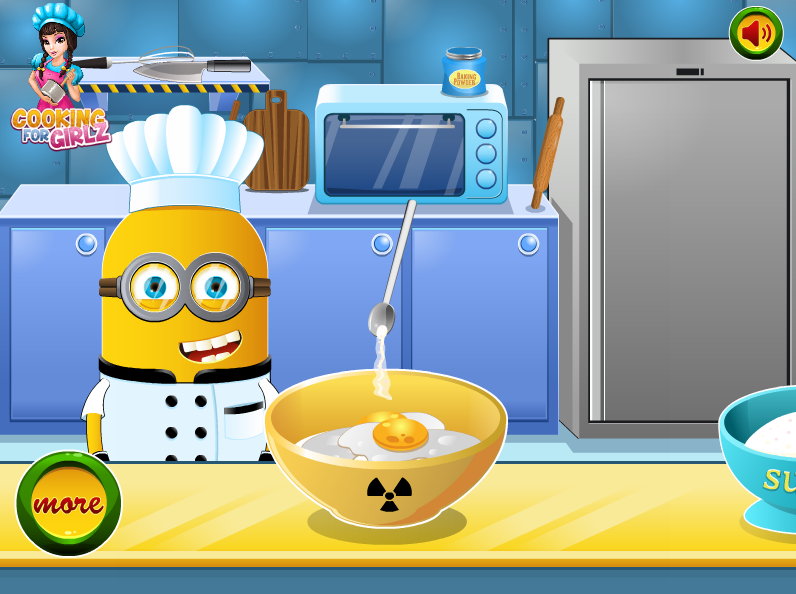 Minion Cooking Banana Cake