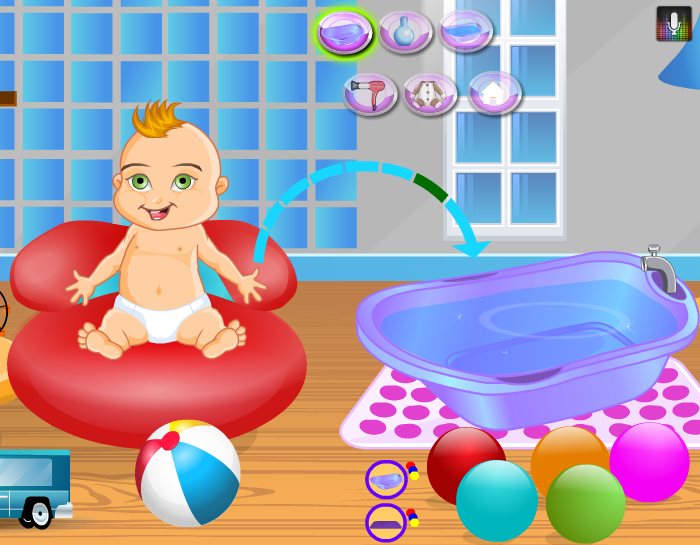 Cute Baby Bath