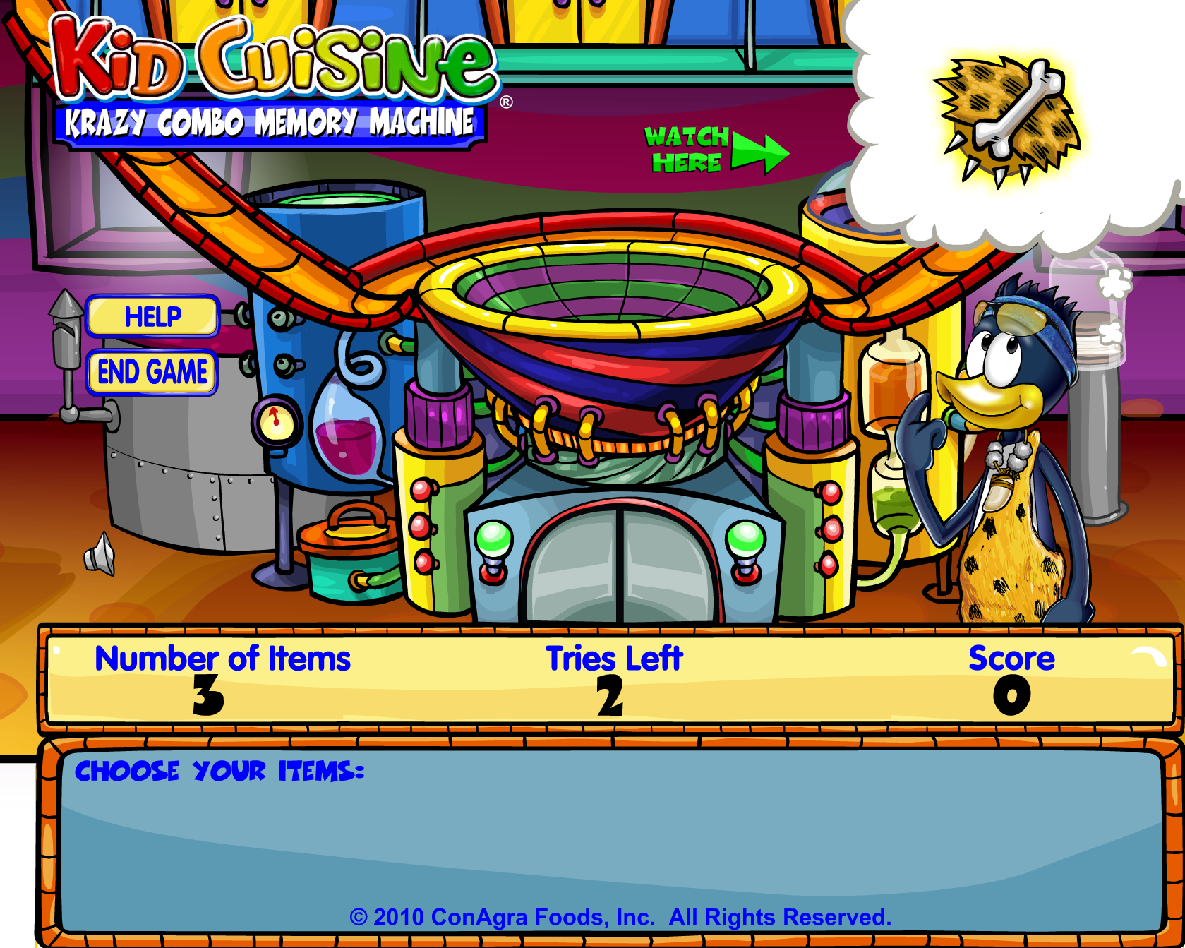 Kid Cuisine Krazy Combo Memory Machine