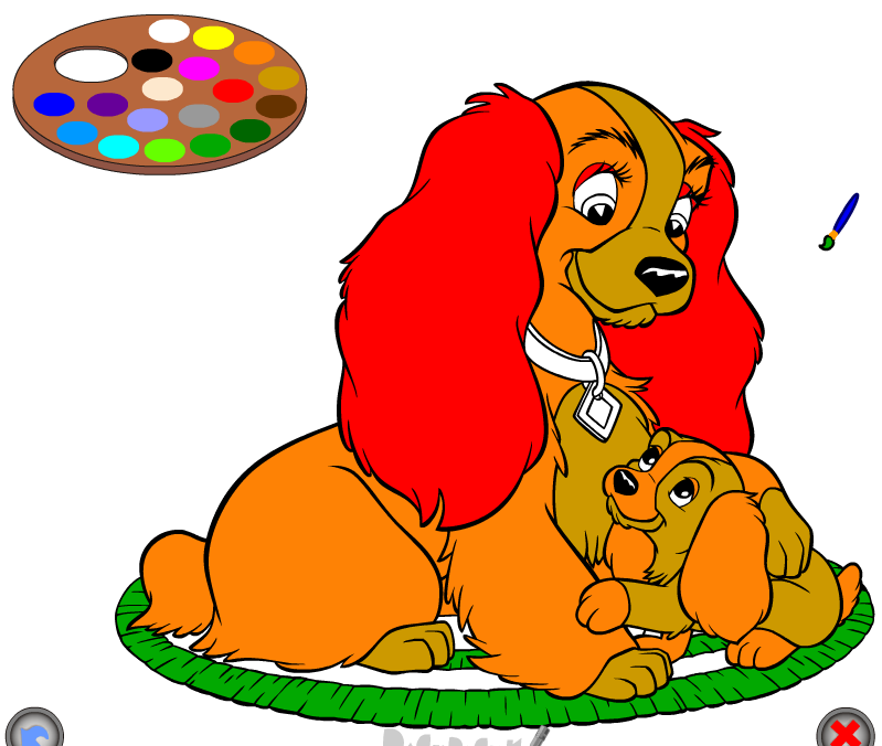 раскраска леди и бродяга