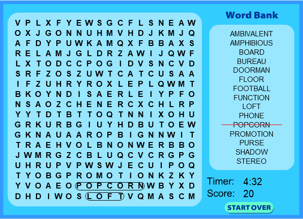 Wacky Wordsearch