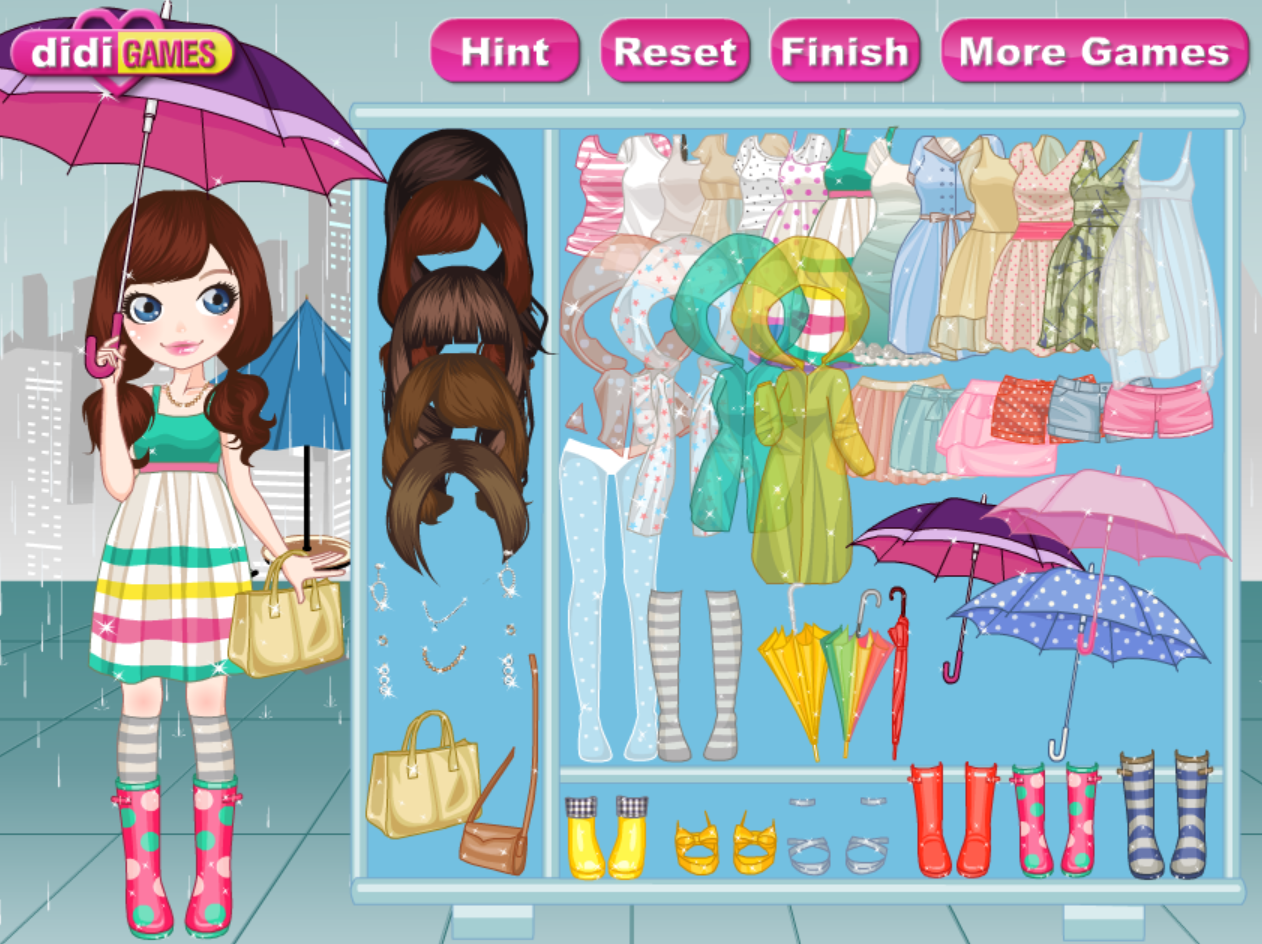 Rainy Day Dress Up Game