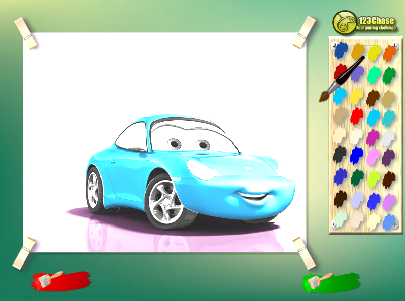 Sally Carrera Coloring Game