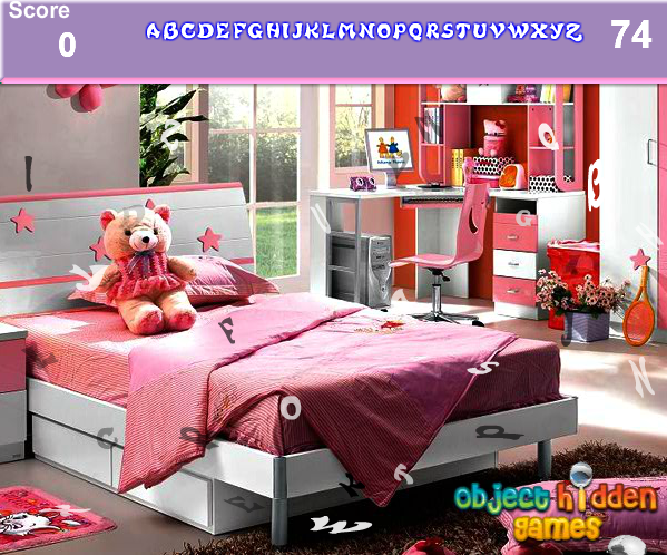 Girls Bedroom Hidden Alphabets