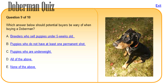 Doberman Quiz