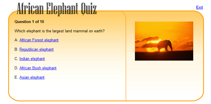 African Elephant Quiz