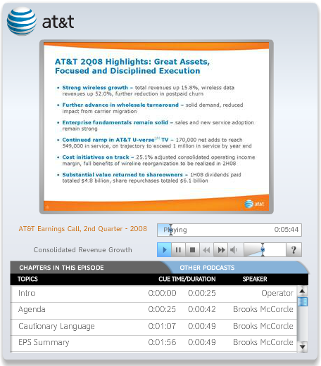 AT&T Earnings Call, 2nd Quarter - 2008