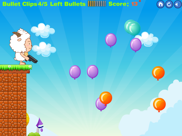 Pleasant Goat and Big Big Wolf: Balloon Shooter