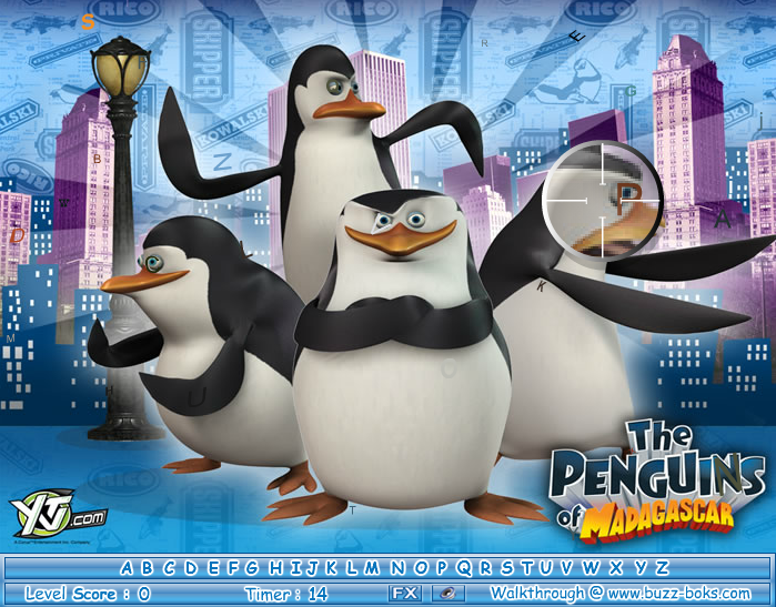 The Penguins of Madagascar: Spot the Alphabet