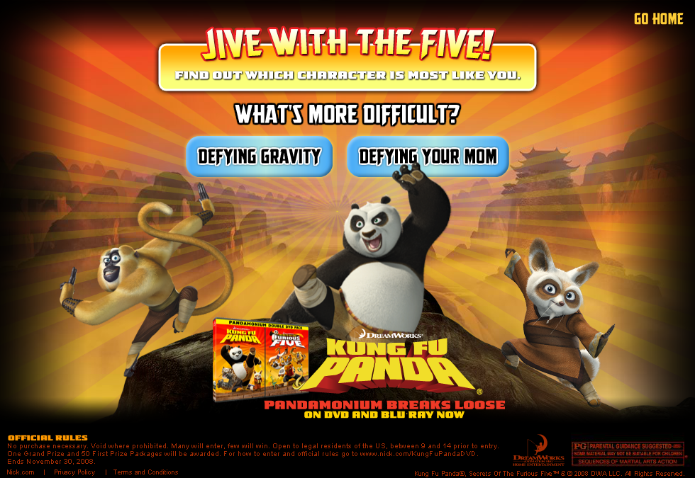 Kung Fu Panda: Jive with the Five!