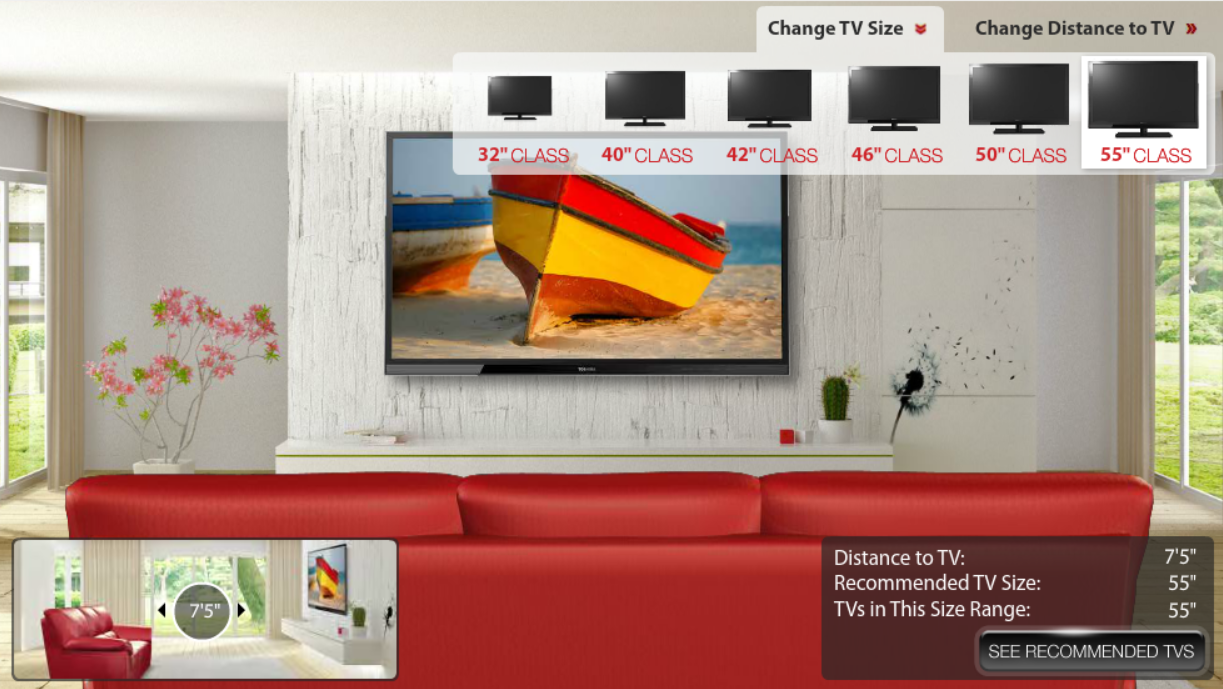 Recommended TV Viewing Distance