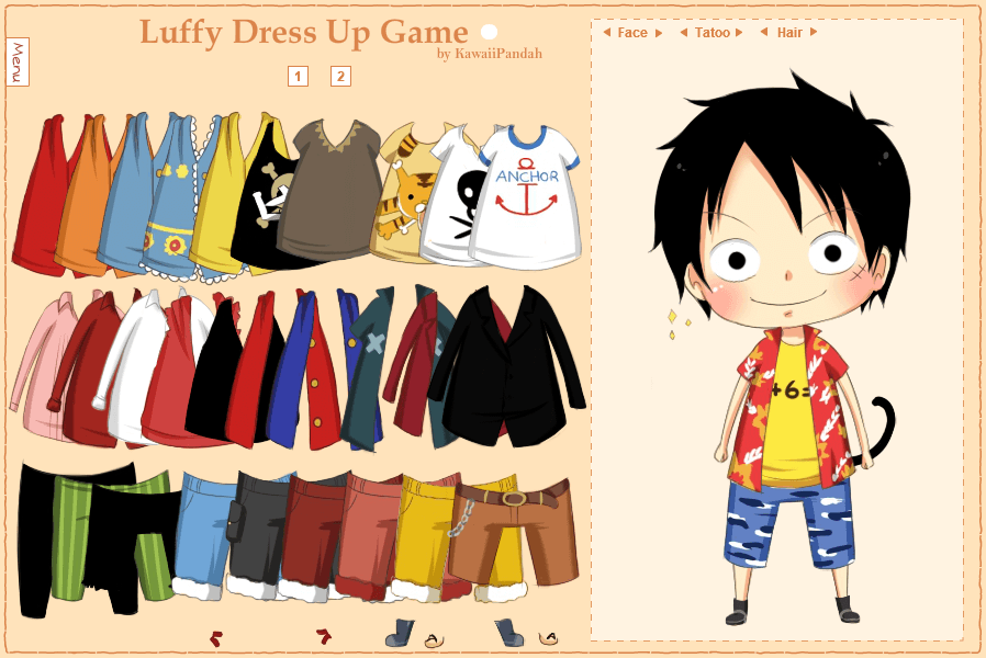 Luffy Dress Up Game