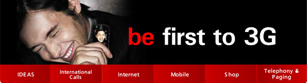 Singtel Website 3G Banner (Singapore)