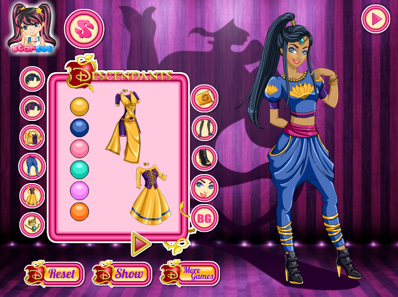 Disney Descendants Jordan Dress Up Game