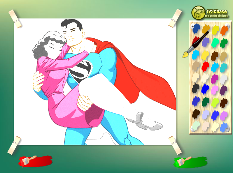 Superman Love Kids Coloring