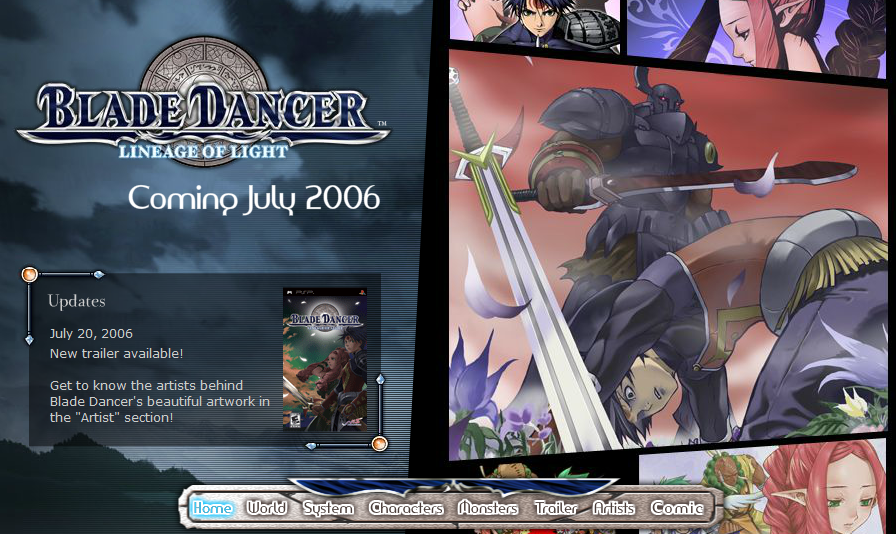 Blade Dancer: Lineage of Light Microsite