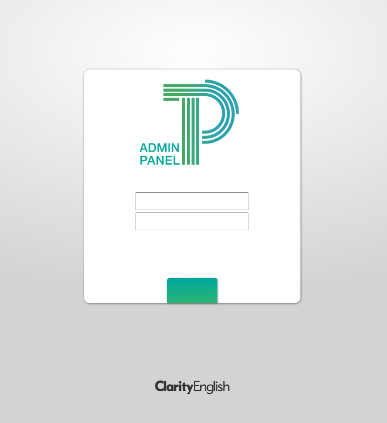 Clarity English Admin Panel
