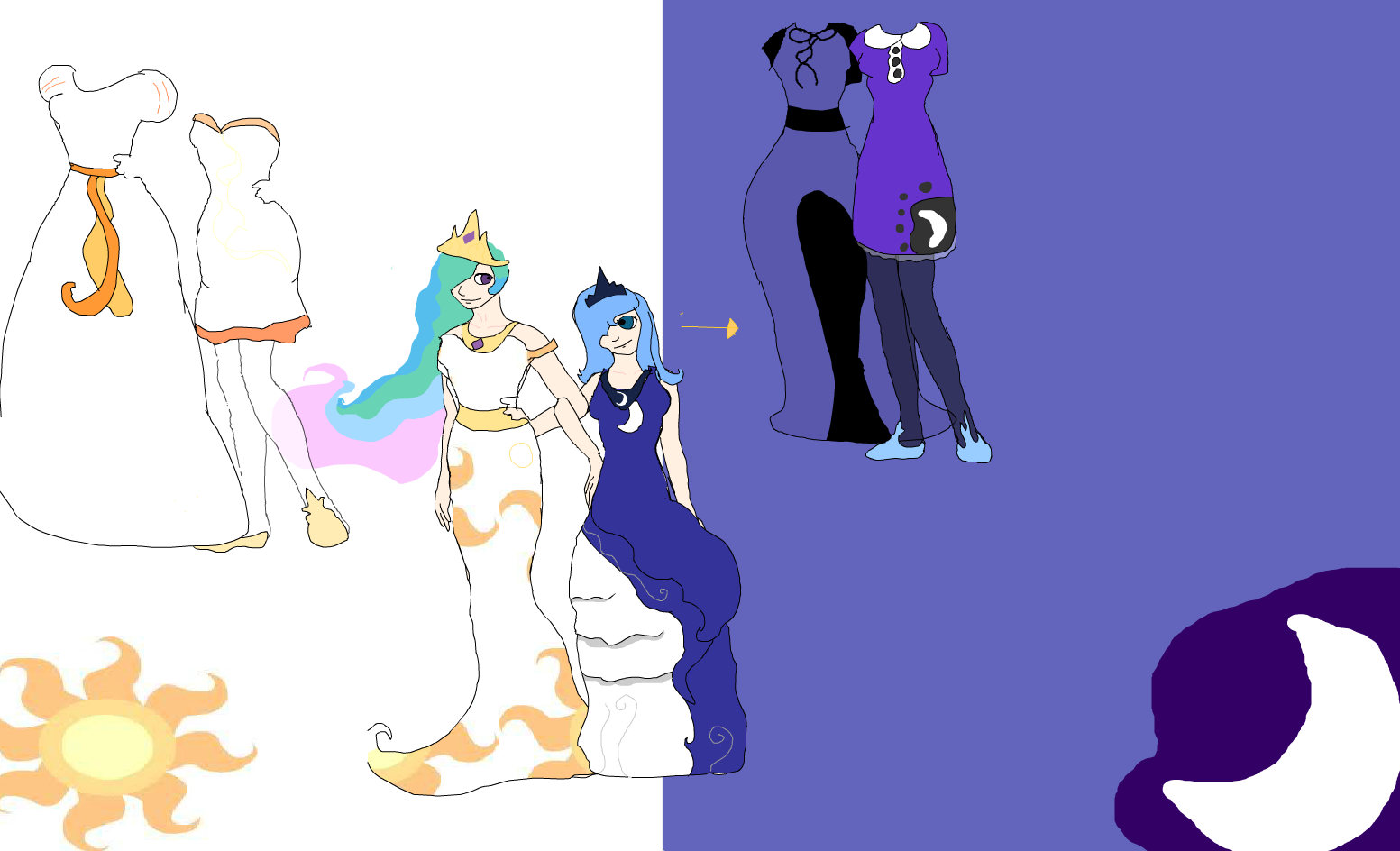 FiM Dress Up: Celestia/Luna