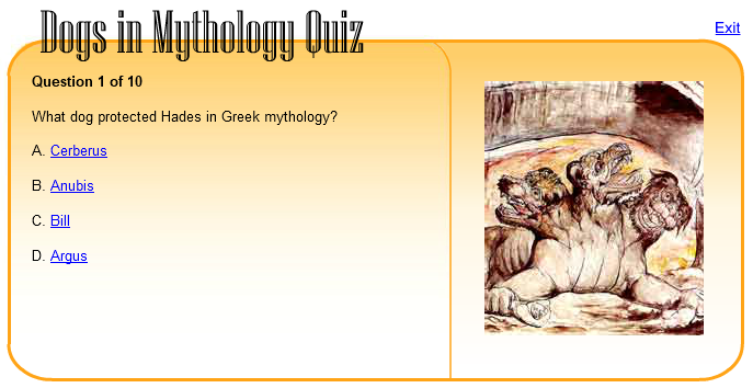 Dogs in Mythology Quiz