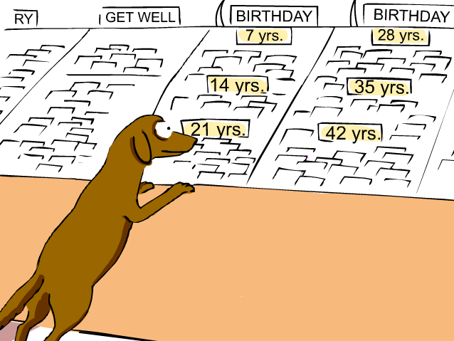 I've been hunting down the perfect card for someone your age...