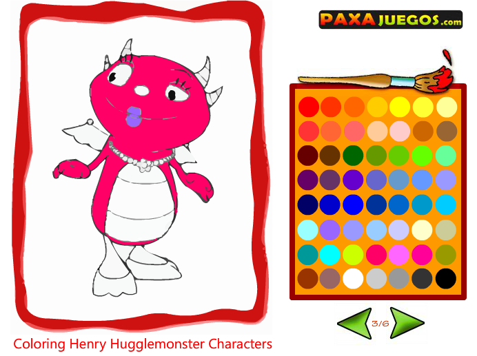 Coloring Henry Hugglemonster Characters