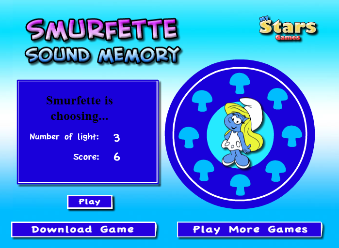 Smurfette Sound Memory