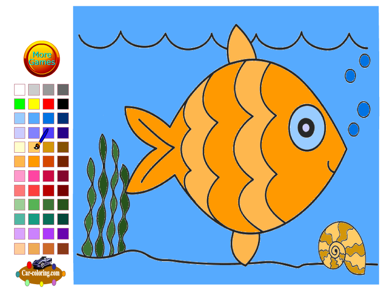 Fish Under The Sea Coloring