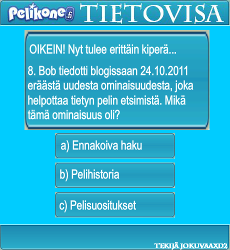 Pelikone.fi Tietovisa