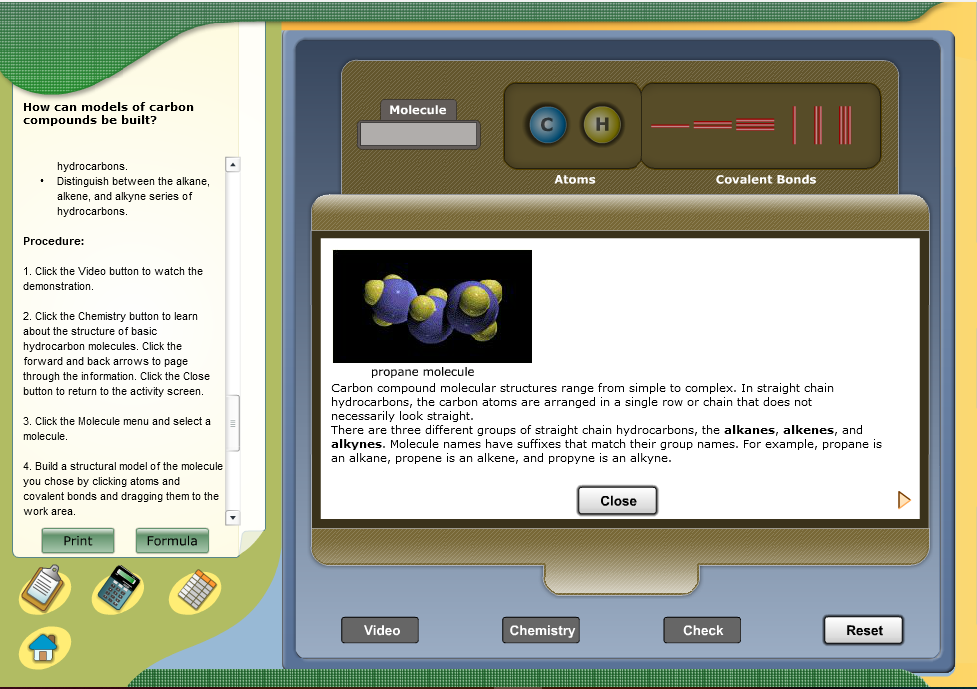 How can models of carbon compounds be built?