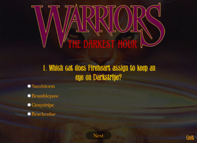 Warriors: The Darkest Hour Quiz