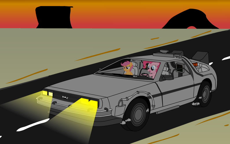 Then Pinkie Found a DeLorean
