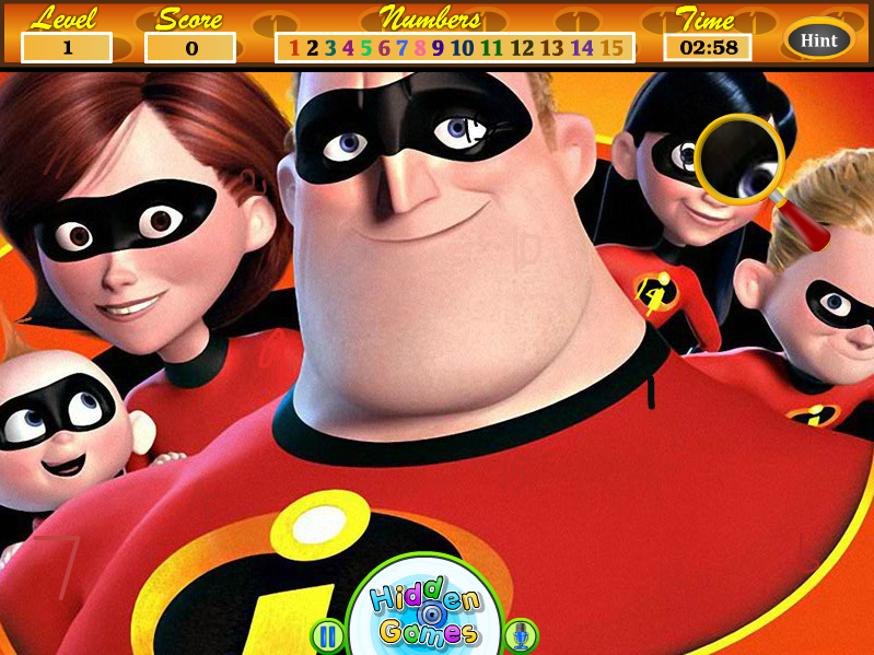 Hidden Numbers - The Incredibles