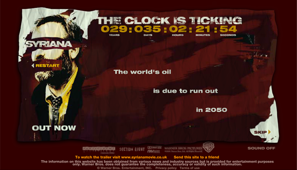 Syriana Movie: Oil Clock Website